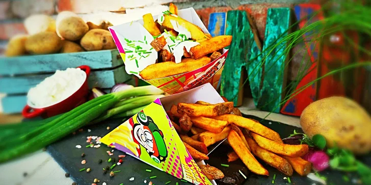 Punk Food hranolky s omáčkou pro jednoho i pro dva