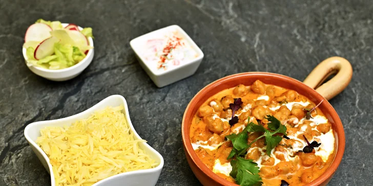 Indická kuchyně v nej formě: 4chodové menu s masem nebo pro vegetariány