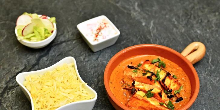 Indická kuchyně v nej formě: 4chodové menu s masem nebo pro vegetariány