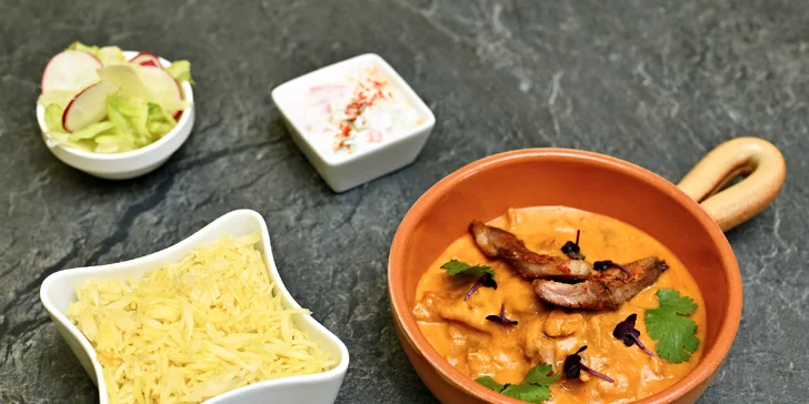 Indická kuchyně v nej formě: 4chodové menu s masem nebo pro vegetariány