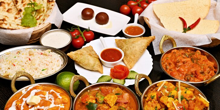 Malé či velké degustační indické menu pro dva: hlavní chody s kuřecím i vege