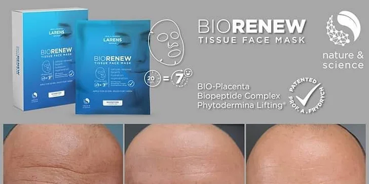 Omlazující ošetření: maska Larens Bio Renew i masáž vitamínovým olejem