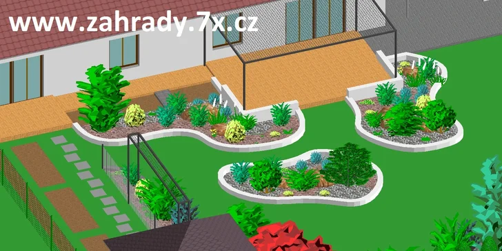 Okolí domu jako ze žurnálu: vizualizace zahrady od zkušených architektů