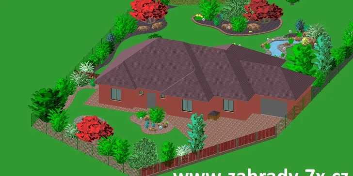 Okolí domu jako ze žurnálu: vizualizace zahrady od zkušených architektů
