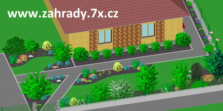 Okolí domu jako ze žurnálu: vizualizace zahrady od zkušených architektů