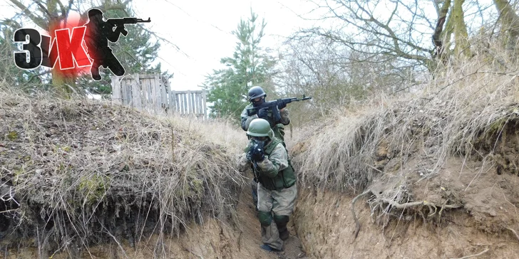 3 hodiny airsoftu v bývalé raketové základně pro 1 nebo 10 hráčů