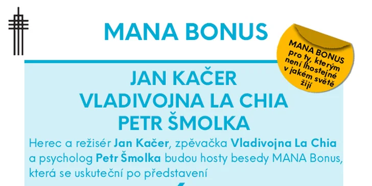 Vstupenka na představení Letní den + drink s programem v divadle MANA