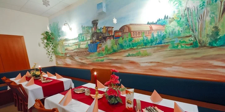 3chodové menu s 300g steakem z vepřové krkovice pro 1 i 2 osoby