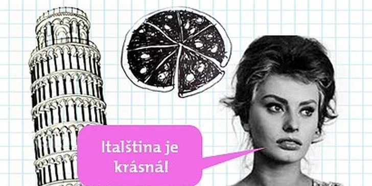 900 Kč za Italštinu na dovolenou - víkendový intenzivní kurz (13.-15.5.)