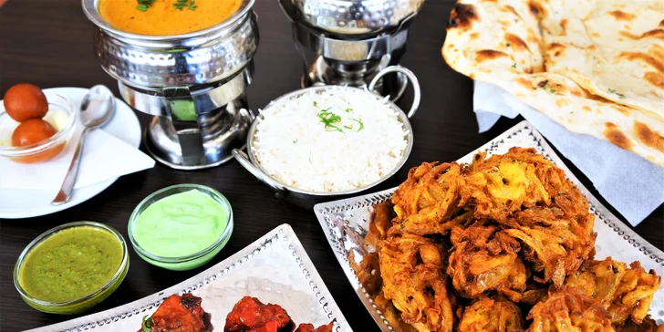 3chodové indické menu podle chuti pro 2 osoby: na výběr 6 hlavních chodů