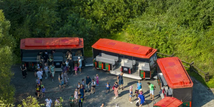 Čeká vás také projížďka vláčkem aneb Časový tunel, ve kterém procestujete miliardy let existence vesmíru.