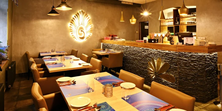 Otevřený voucher na konzumaci jídla v indické restauraci: 500 a 1000 Kč