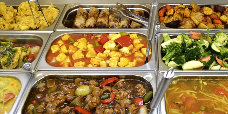 300g porce jídla podle výběru: polévky, saláty, vege i bufet