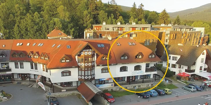 Moderní ubytování v centru Harrachova včetně snídaně pro partu i rodinu
