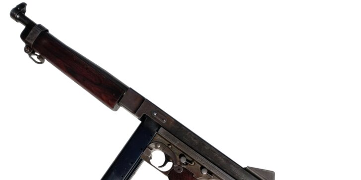 Střelecký multibalíček: brokovnice, samopal UZI a Thompson i pistole