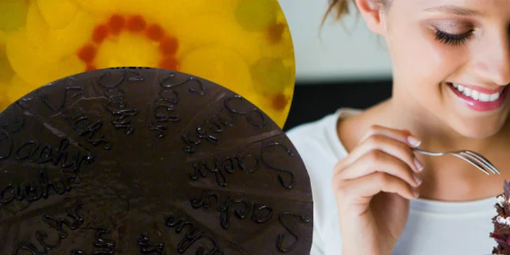 149 Kč za domácí Sacher nebo ovocný želatinový dort. Nebesky lahodné dezerty pro váš mlsný jazýček se slevou 50 %.