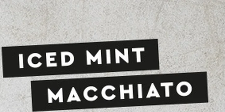 Osvěžení z mobilní kavárny Coffee-bike: 2× ledové macchiato s mátou