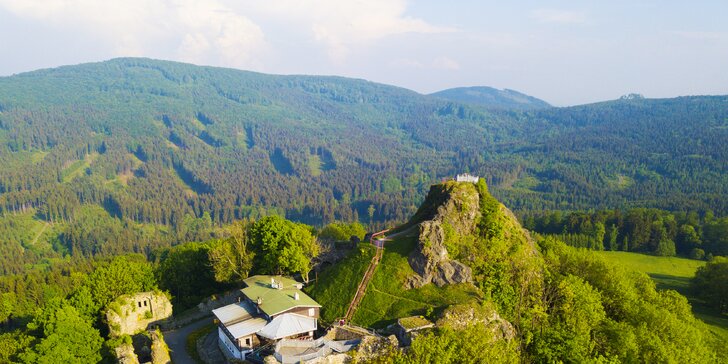 Pobyt v srdci Lužických hor na Jedlové hoře: sauna i rozhledna