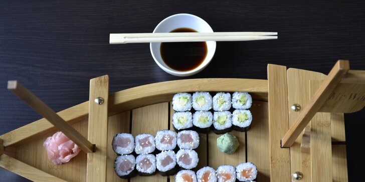 Sushi sety v restauraci Mr. Wok: 24–40 kousků losos, avokádo i kaviár
