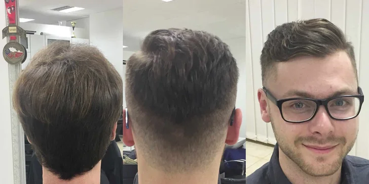 Pánský střih včetně masáže hlavy a závěrečného stylingu na Smíchově