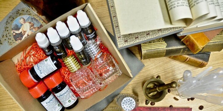 Vůně od Alchymisty: příprava vlastního parfému či workshop a sada parfémů