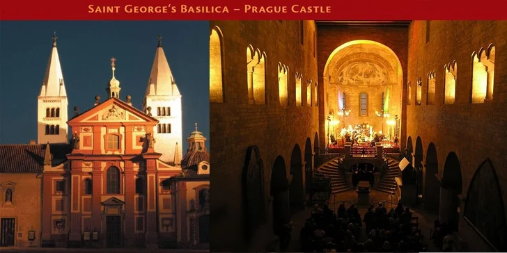 Romantický koncert klasické hudby si vychutnáte v bazilice sv. Jiří na Pražském hradě. 