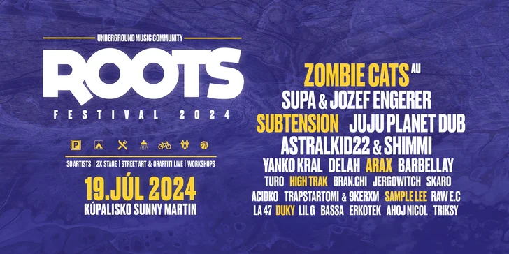 Poďte to roztočiť na multižánrový undergroundový Roots Festival na kúpalisku Sunny!