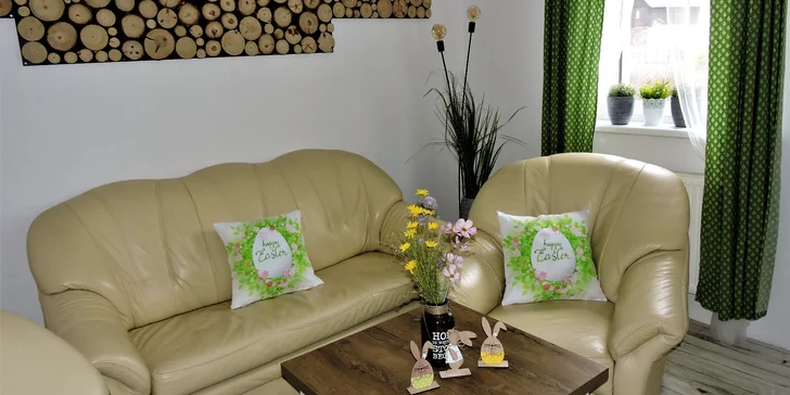 Jaro nebo podzim v moderní chatě pro až 8 osob pod vrcholky Jeseníků