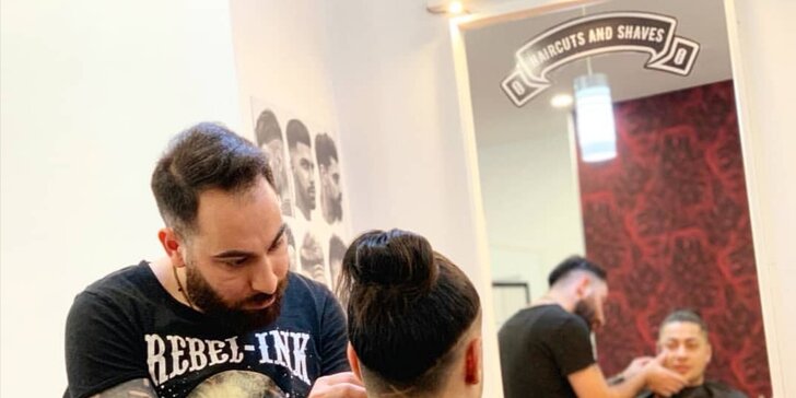 Pánský střih, úprava vousů či chlapecký střih v barber shopu v centru Prahy
