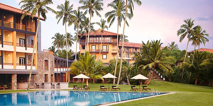 Krásný 5* resort na Srí Lance: 6–12 nocí, polopenze, bazén, 20 m od pláže