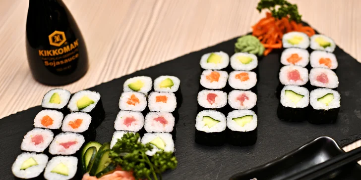Sushi sety v restauraci Yosoki: ryby a zelenina, ale i chobotnice či závitky