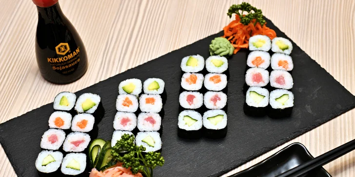 Sushi sety v restauraci Yosoki: ryby a zelenina, ale i chobotnice či závitky