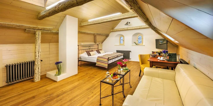 Atelier Suite je nejprostornějším a nejluxusnějším apartmánem. 