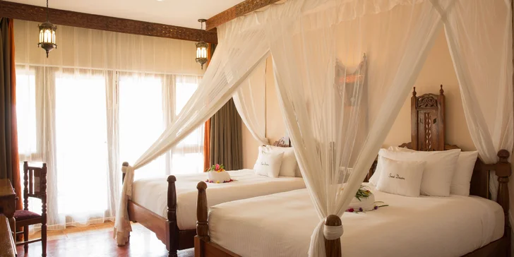 4* exotický resort na Zanzibaru: 6–12 nocí přímo na pláži, all inclusive, fitness