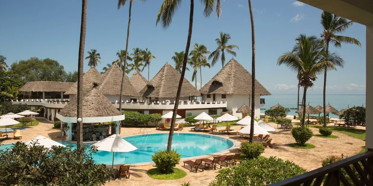 4* exotický resort na Zanzibaru: 6–12 nocí přímo na pláži, all inclusive, fitness