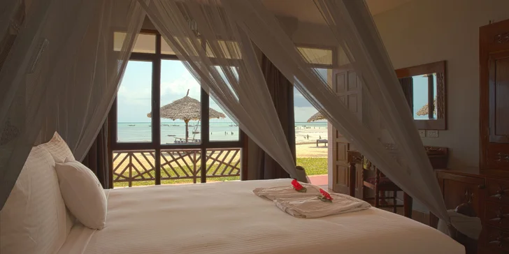 4* exotický resort na Zanzibaru: 6–12 nocí přímo na pláži, all inclusive, fitness