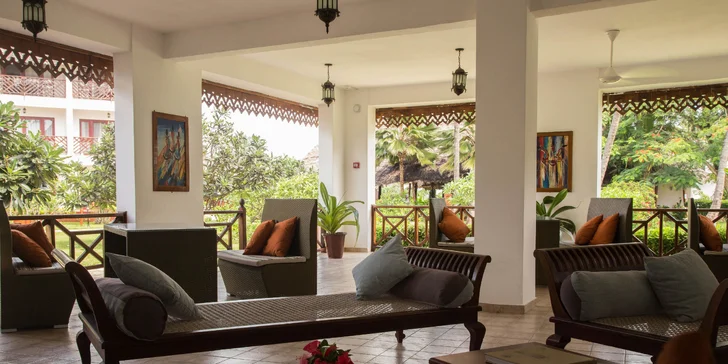 4* exotický resort na Zanzibaru: 6–12 nocí přímo na pláži, all inclusive, fitness