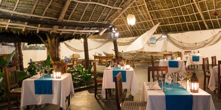 4* exotický resort na Zanzibaru: 6–12 nocí přímo na pláži, all inclusive, fitness