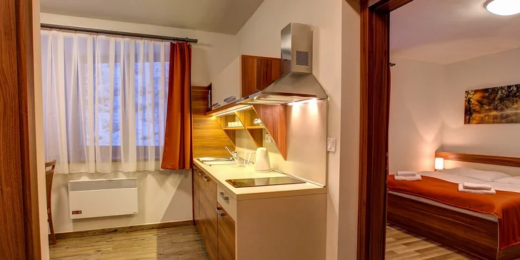Luxusně zařízené apartmány: atraktivní lokalita, slevy do aquaparků pro 2-4