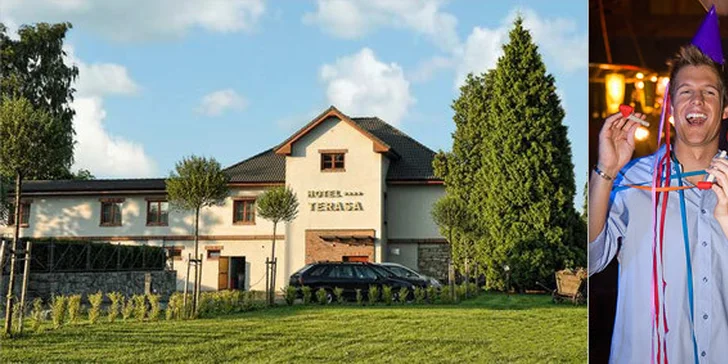 6 339 Kč za čtyřdenní silvestrovský pobyt pro DVA v  EA Hotelu Terasa****. Snídaně, večeře, aquapark a Silvestr na přehradě Olešná se slevou 50 %.