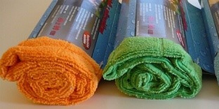 3 kusy rychleschnoucích ručníků z mikrovlákna – mix tří barev + dárek