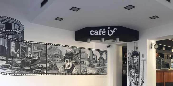 Kávu budete popíjet v kavárně s atmosférou starých filmů. 