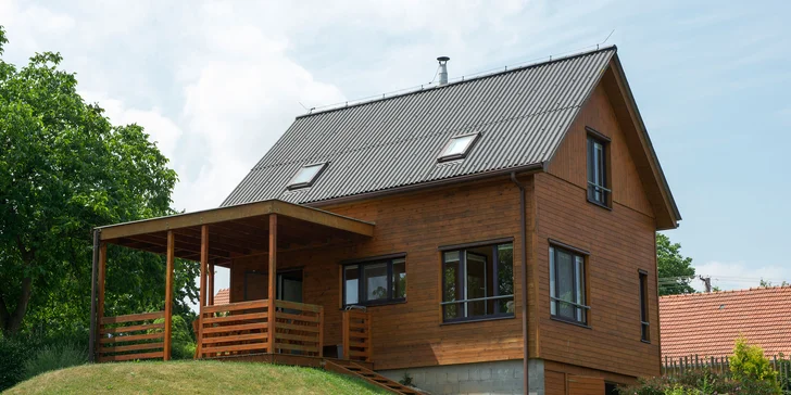 Moderní chata ve Stříbrné Skalici kousek od řeky Sázavy až pro 6 osob
