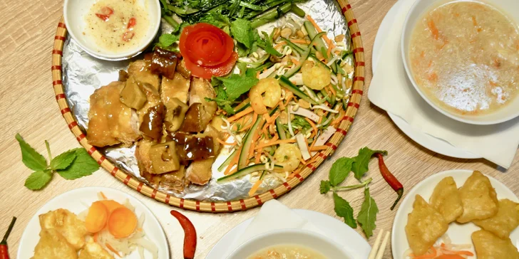 4chodové menu vietnamských specialit podle výběru pro 2 osoby