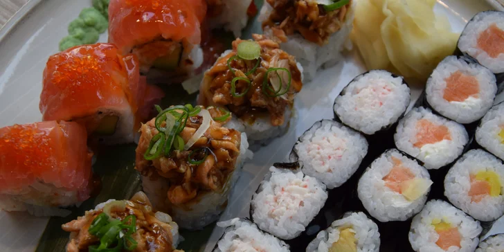 Na sushi do pasáže Alfa: 28 kousků s lososem, krabím krémem i avokádem
