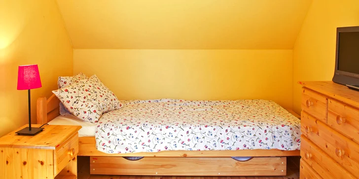 Moderní chata ve Stříbrné Skalici kousek od řeky Sázavy až pro 6 osob