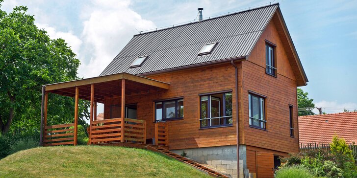 Moderní chata ve Stříbrné Skalici kousek od řeky Sázavy až pro 6 osob