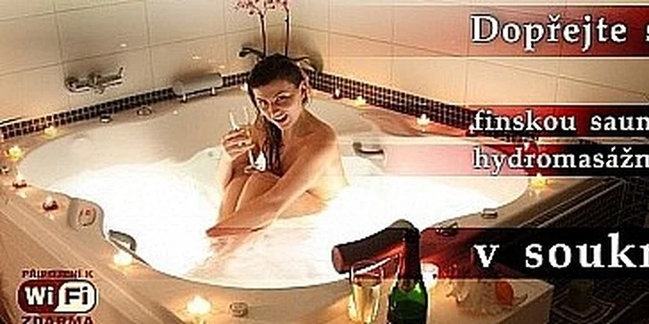 Dvě hodiny v luxusní privátní vířivce a finské sauně pro max. čtyři osoby