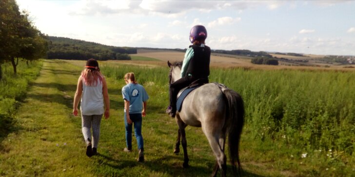 Letní jezdecký výcvik s programem: týdenní dětský tábor v koňské společnosti
