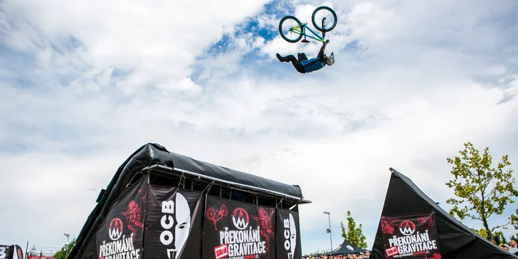 Celodenní vstupenka na sportovně-hudební show OCB Překonání Gravitace